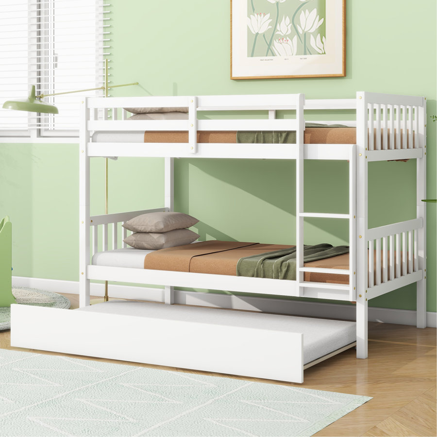 Sotion Solid Wood Standard Bunk Bed with Trundle by Harriet Bee